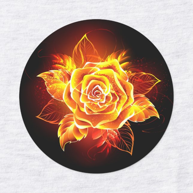Etiquetas Blooming Fire Rosa (Design 1)