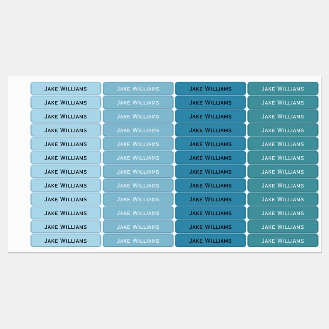 Etiquetas Blue School Clothing Kids' Labels (Folha)