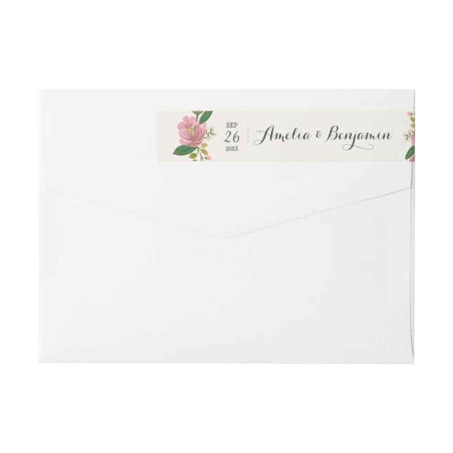 Etiquetas Blush Buquê Wedding (Verso)