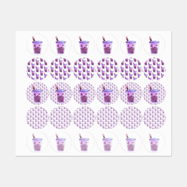Etiquetas Boba Cats (Folha)