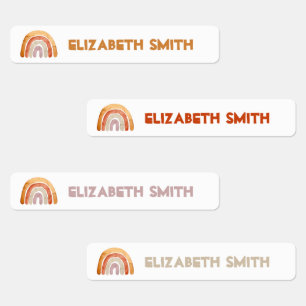 Etiquetas Boho Moderno Arco-Íris Personalizado Escola de No