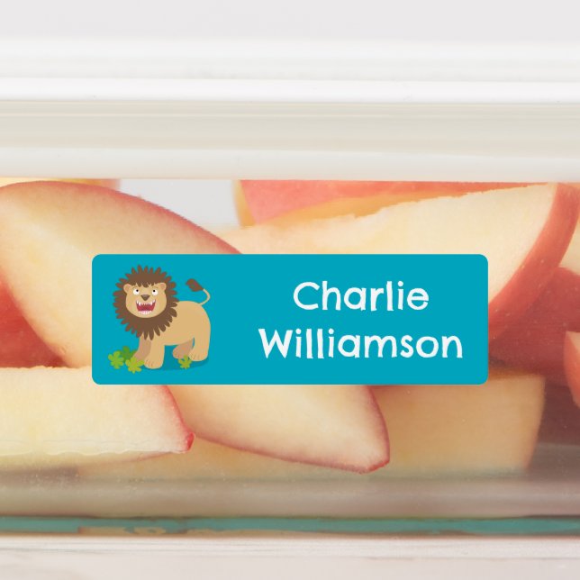 Etiquetas Bola de leão feliz personalizado (Afixado)