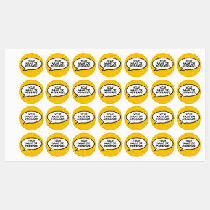 Etiquetas Bolha de Pop de Arte Personalizada de HQ Book