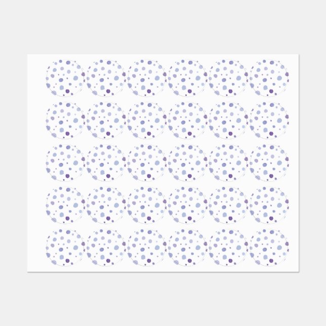 Etiquetas bolinhas pintadas à mão (Folha)