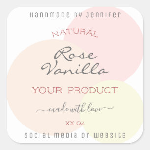 Etiquetas Bonito de embalagem de produtos Pastel W