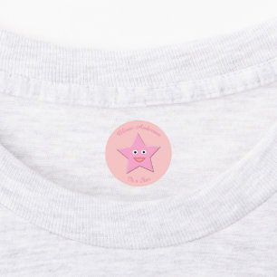 Etiquetas Bonito vestuário para crianças, de cor rosa, per