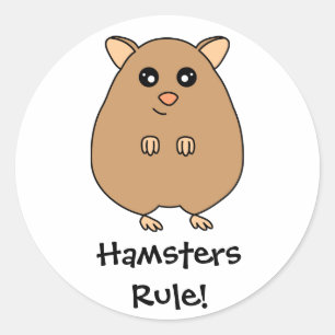 Etiquetas bonitos da regra do hamster dos desenhos