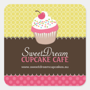 Etiquetas bonitos decorativas do frasco do cupcake