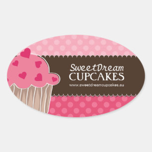 Etiquetas bonitos decorativas do frasco do cupcake