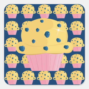 Etiquetas bonitos do muffin de blueberry