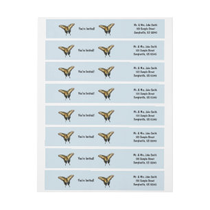 Etiquetas Borboleta Swallowtail III Linda Foto Colorida