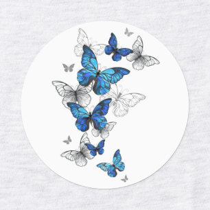 Etiquetas Borboletas Azuis Morpho