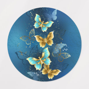 Etiquetas Borboletas de ouro