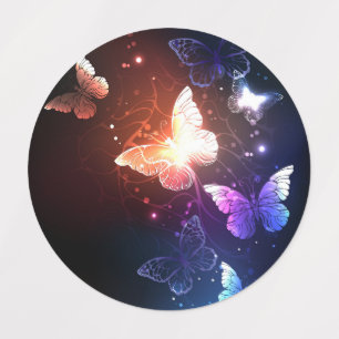 Etiquetas Borboletas noturnas brilhantes