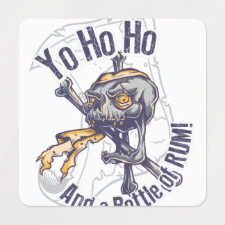 Etiquetas Bottle of rum