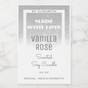 Etiquetas brancas de embalagem do produto Chuva de