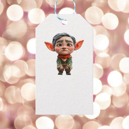 Etiquetas Brancas de Presente do Elf de Natal Cans