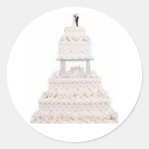 Etiquetas brancas elegantes do bolo de casamento
