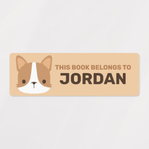 Etiquetas Cachorro Corgi Corgento com Nome Personalizado