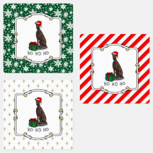 Etiquetas Cachorro de Greyhound (Bindle) de Natal