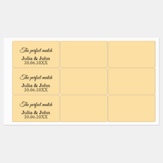 Etiquetas Caixa de Fósforos Casamento Casal Perfeito – Ediçã