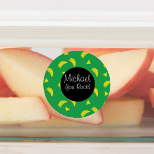 Etiquetas Caixa de Lanche Mistura de Comida de Bananas