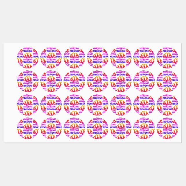 Etiquetas Caminho ou Trekking (Folha)