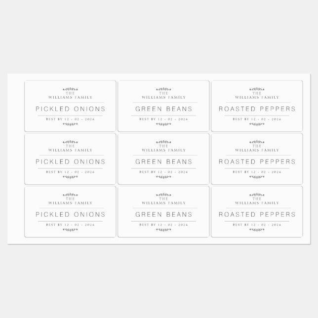 Etiquetas Canning (Folha)