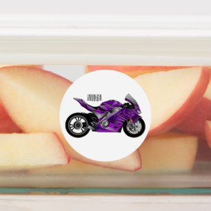 Etiquetas Cartografia de motocicletas de esporte roxo