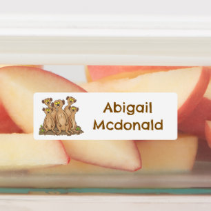 Etiquetas Cartoon da família Engraçado Meerkat personalizado