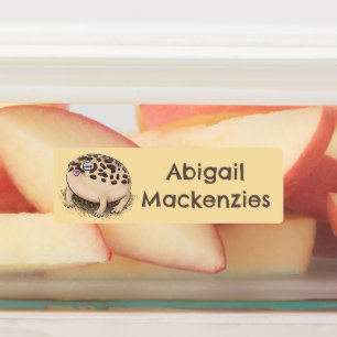 Etiquetas Cartoon de sapo de chuva no deserto engraçado pers