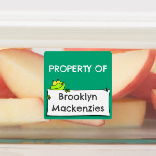 Etiquetas Cartoon de sinal verde de sapo bonito personalizad