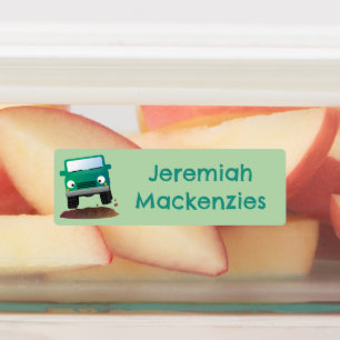 Etiquetas Cartoon de veículos rodoviários, 4X4 em corte, per