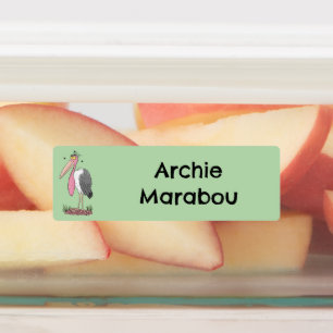 Etiquetas Cartoon engraçado marabou storn personalizado