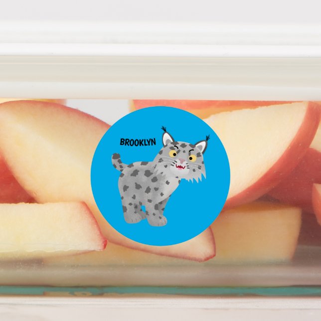 Etiquetas Cartoon lince lince de lince (Afixado)