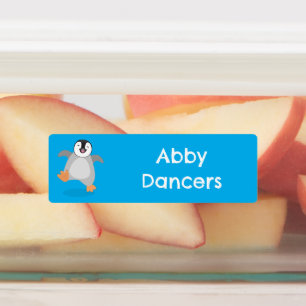 Etiquetas Cartoon personalizado de pinguim-imperador feliz