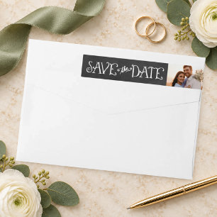 Etiquetas Casamento de Foto na Lousa Salvar a Data