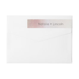 Etiquetas Casamento de Tendência de Folha de Fosco Rosa-Blus