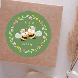 Etiquetas Casamento de Whimsical Floral Wreath