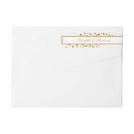 Etiquetas Casamento Dourado de bolhas de champanhe