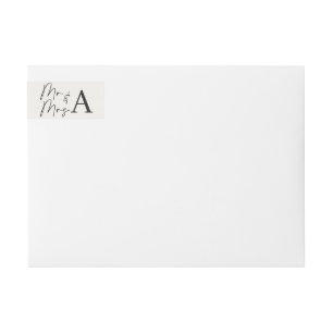 Etiquetas Casamento Minimalista Moderno Elegante Preto & Bra