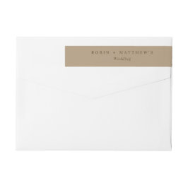 Etiquetas Casamento Minimalista Moderno Moderno de Brown Kha