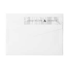 Etiquetas Casamento no inverno Branco de Grãos de Madeira Ru