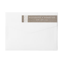 Etiquetas Casamento Rustic Burlap & Vintage White Lace