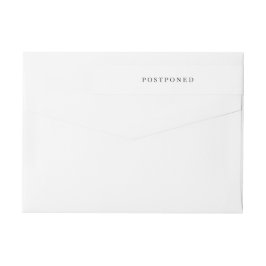 Etiquetas Casamento Simples Branco e Negro Moderno Adiado