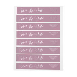 Etiquetas Casamento Simples e Legista Mauve Salve a Data