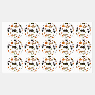 Etiquetas Cat Boo Halloween