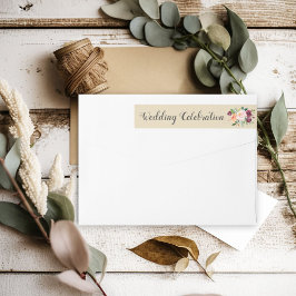 Etiquetas Celebração de Casamento Floral Burgundy Rústico