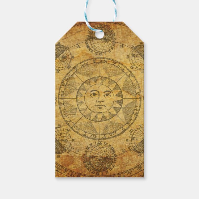 Etiquetas celestiais de vinheta personalizadas (Frente)