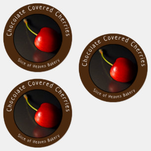 Etiquetas Cerejas Cobertas De Chocolate Gourmet